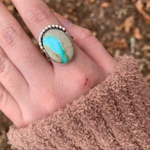 Royston Ribbon sterling silver ring //size 4